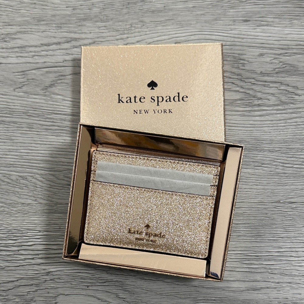 Kate Spade Glittering Gold Card Case